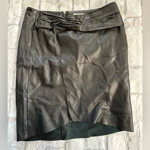 HELMUT LANG Lamb Leather 2 Black Skirt